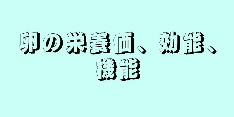 卵の栄養価、効能、機能