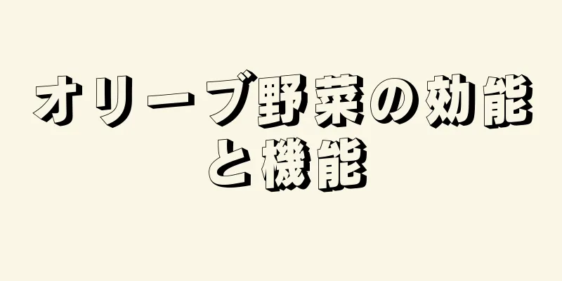 オリーブ野菜の効能と機能