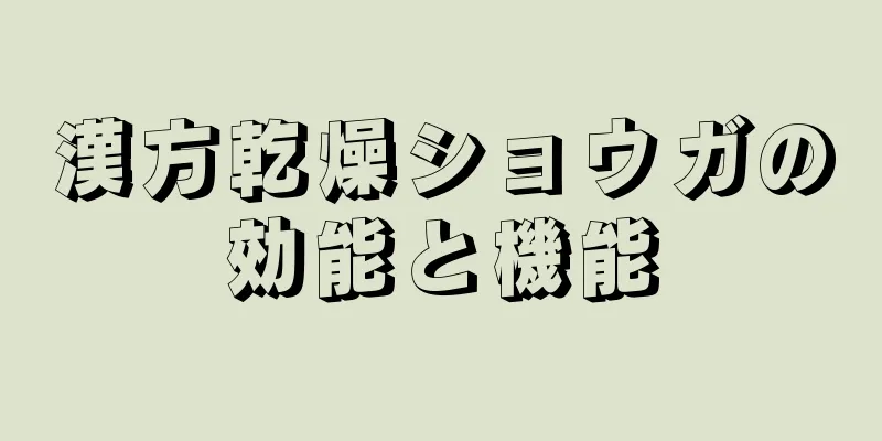 漢方乾燥ショウガの効能と機能