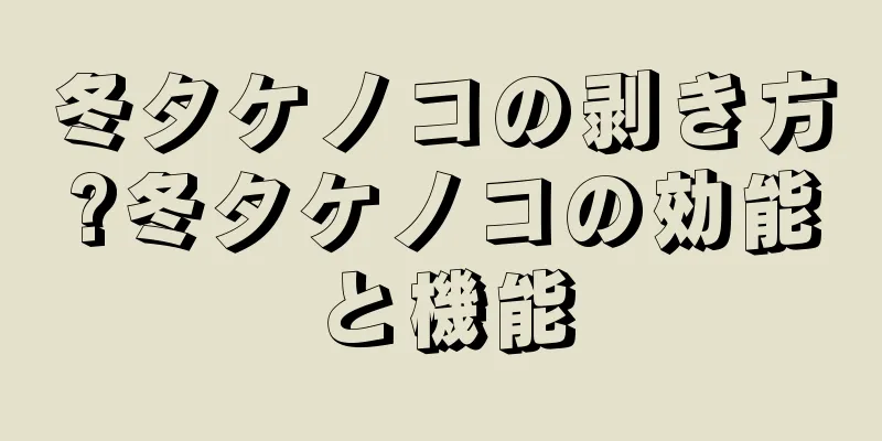 冬タケノコの剥き方?冬タケノコの効能と機能