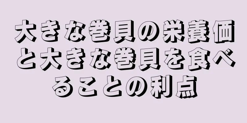大きな巻貝の栄養価と大きな巻貝を食べることの利点