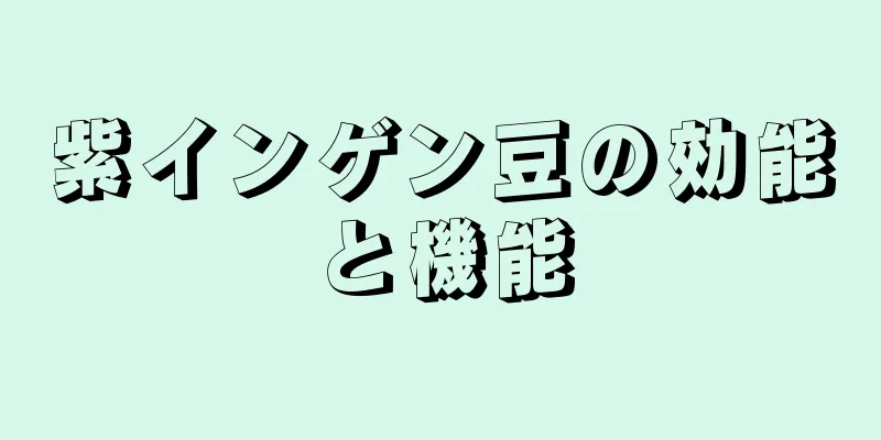 紫インゲン豆の効能と機能