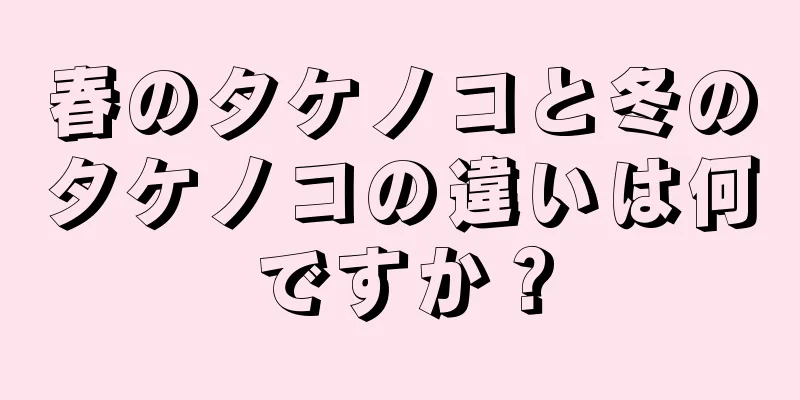 春のタケノコと冬のタケノコの違いは何ですか？