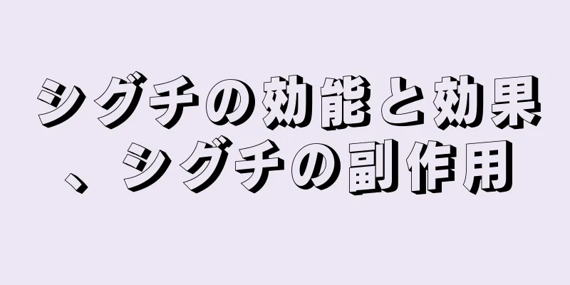 シグチの効能と効果、シグチの副作用