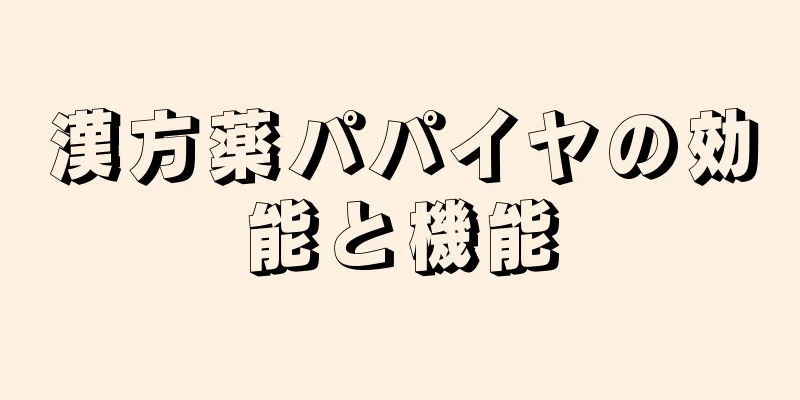 漢方薬パパイヤの効能と機能