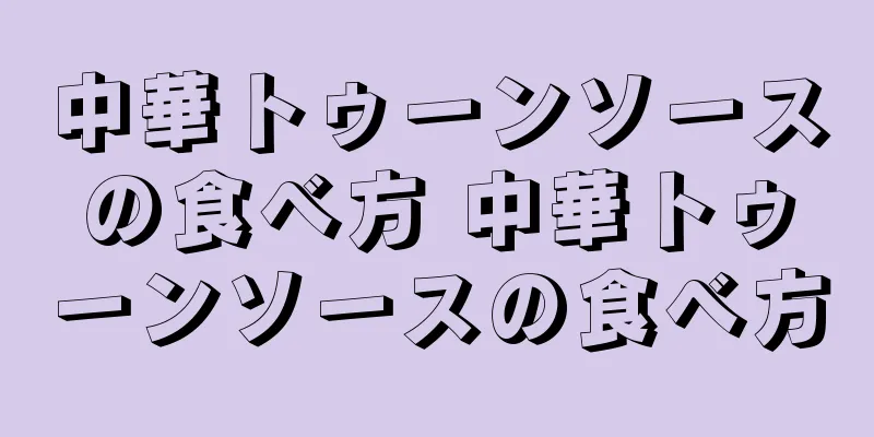 中華トゥーンソースの食べ方 中華トゥーンソースの食べ方