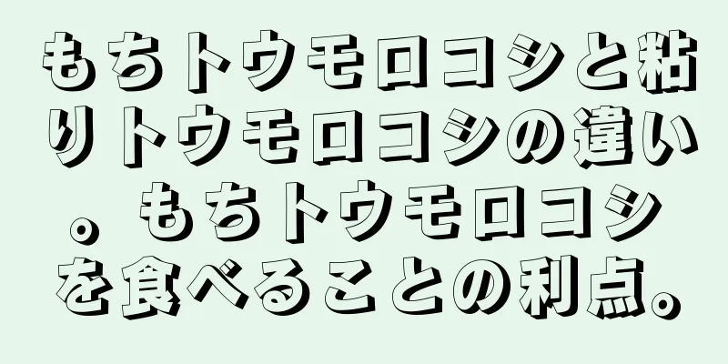 もちトウモロコシと粘りトウモロコシの違い。もちトウモロコシを食べることの利点。