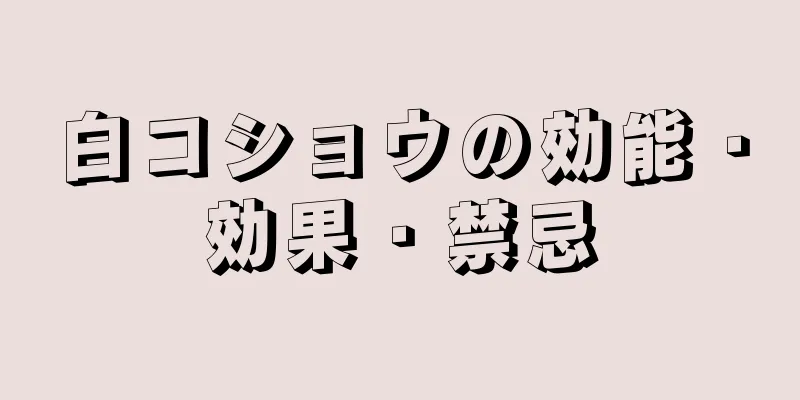 白コショウの効能・効果・禁忌