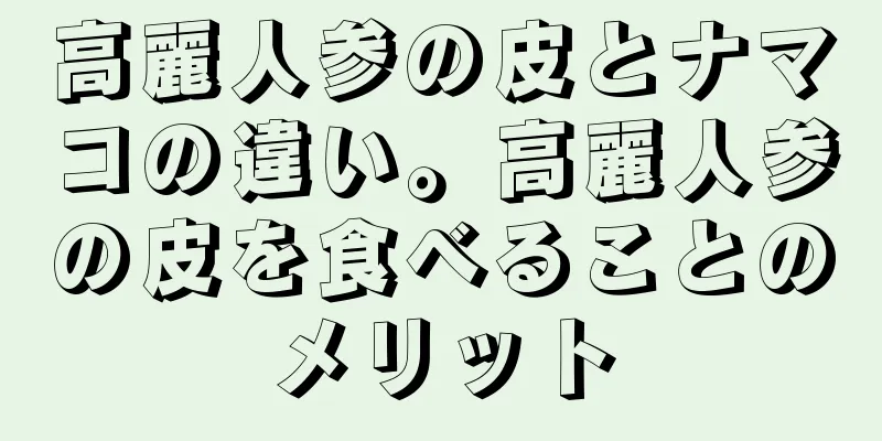 高麗人参の皮とナマコの違い。高麗人参の皮を食べることのメリット