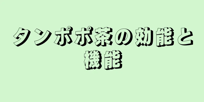 タンポポ茶の効能と機能