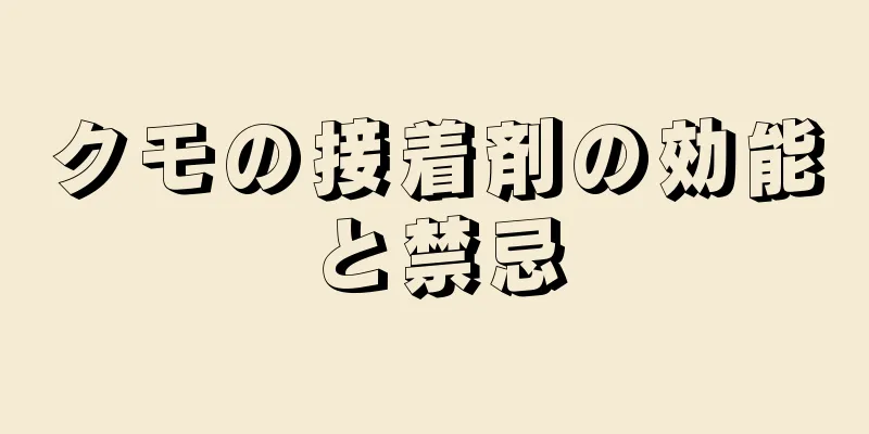 クモの接着剤の効能と禁忌