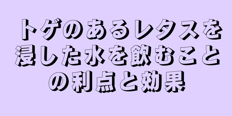 トゲのあるレタスを浸した水を飲むことの利点と効果