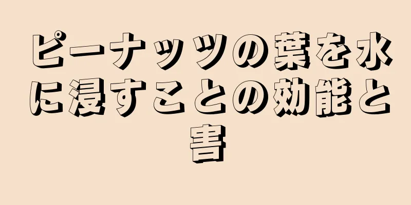 ピーナッツの葉を水に浸すことの効能と害