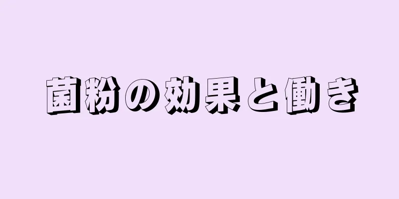 菌粉の効果と働き