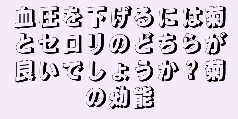 血圧を下げるには菊とセロリのどちらが良いでしょうか？菊の効能