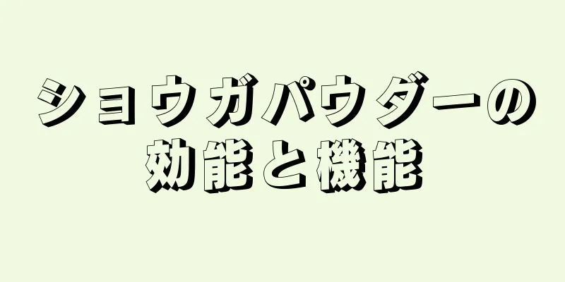ショウガパウダーの効能と機能