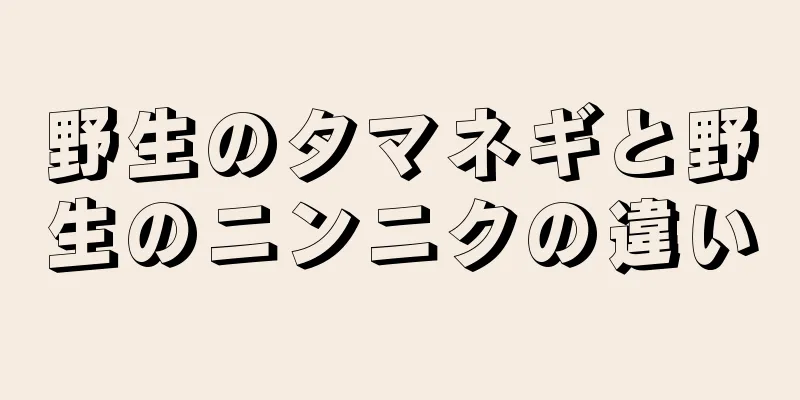野生のタマネギと野生のニンニクの違い