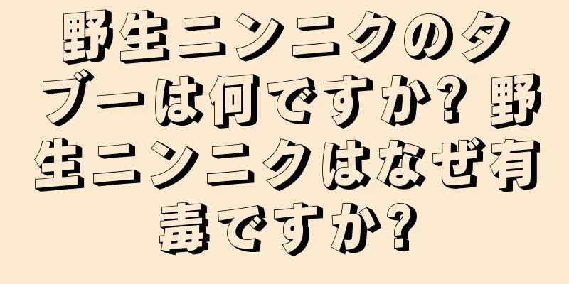 野生ニンニクのタブーは何ですか? 野生ニンニクはなぜ有毒ですか?