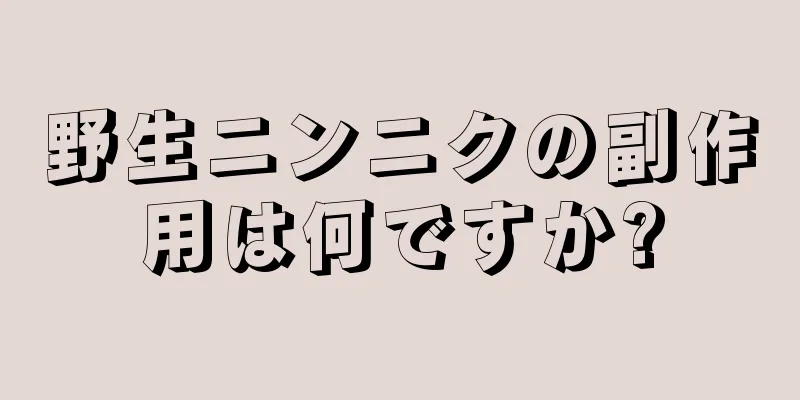 野生ニンニクの副作用は何ですか?