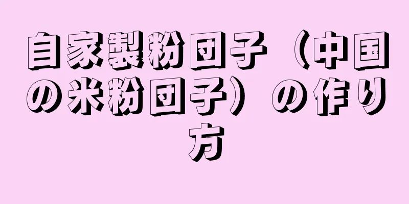 自家製粉団子（中国の米粉団子）の作り方