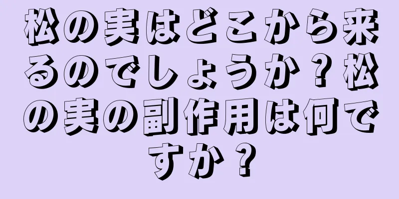 松の実はどこから来るのでしょうか？松の実の副作用は何ですか？
