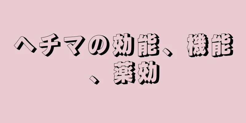 ヘチマの効能、機能、薬効