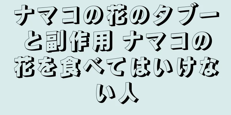 ナマコの花のタブーと副作用 ナマコの花を食べてはいけない人