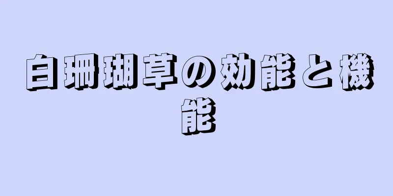 白珊瑚草の効能と機能