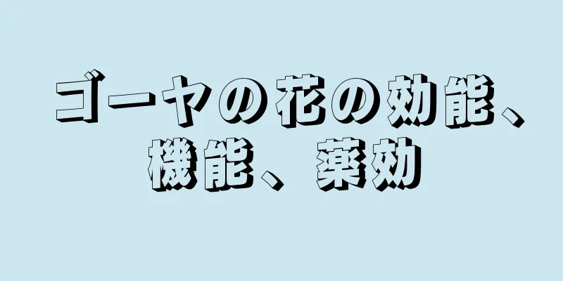 ゴーヤの花の効能、機能、薬効