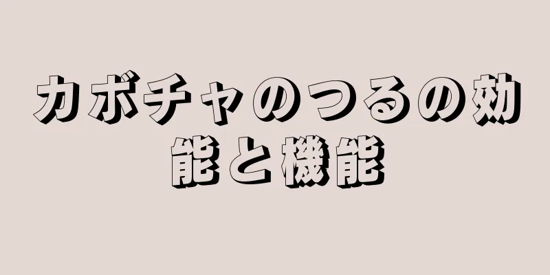 カボチャのつるの効能と機能