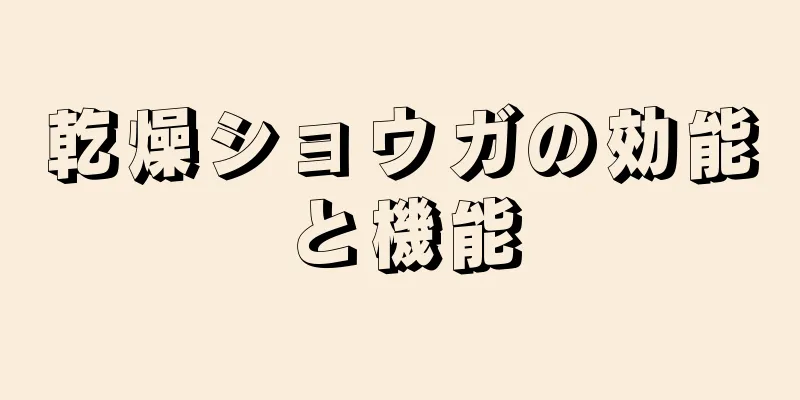 乾燥ショウガの効能と機能