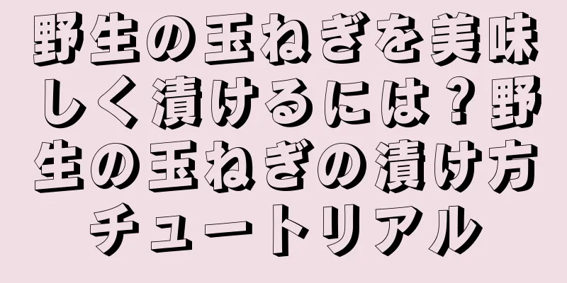 野生の玉ねぎを美味しく漬けるには？野生の玉ねぎの漬け方チュートリアル