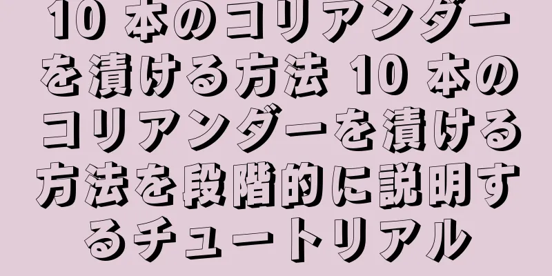 10 本のコリアンダーを漬ける方法 10 本のコリアンダーを漬ける方法を段階的に説明するチュートリアル