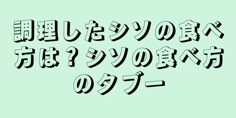 調理したシソの食べ方は？シソの食べ方のタブー