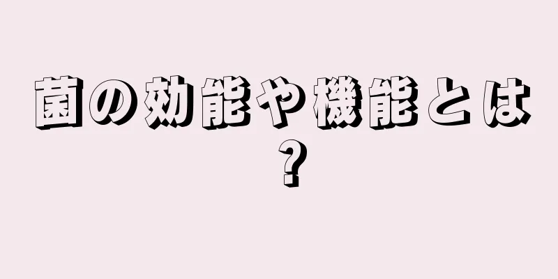 菌の効能や機能とは？