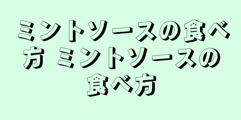 ミントソースの食べ方 ミントソースの食べ方