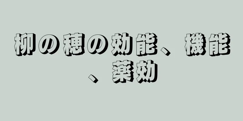 柳の穂の効能、機能、薬効
