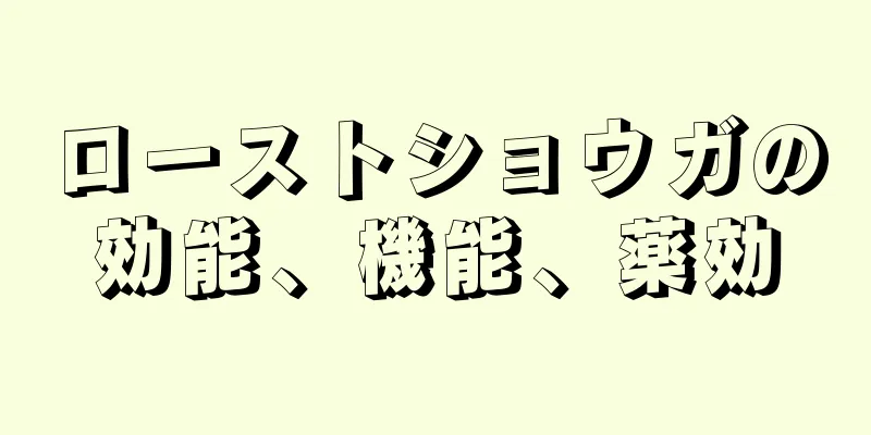 ローストショウガの効能、機能、薬効