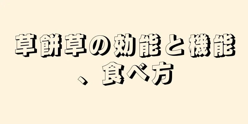 草餅草の効能と機能、食べ方