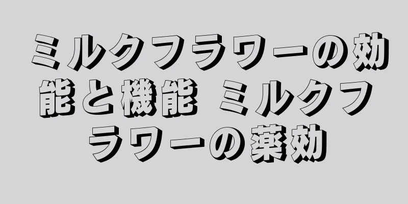 ミルクフラワーの効能と機能 ミルクフラワーの薬効