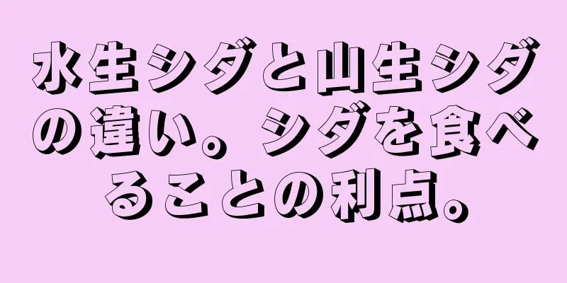 水生シダと山生シダの違い。シダを食べることの利点。