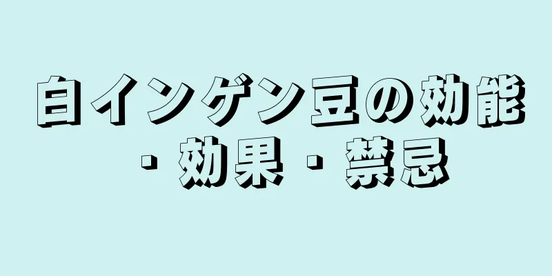 白インゲン豆の効能・効果・禁忌
