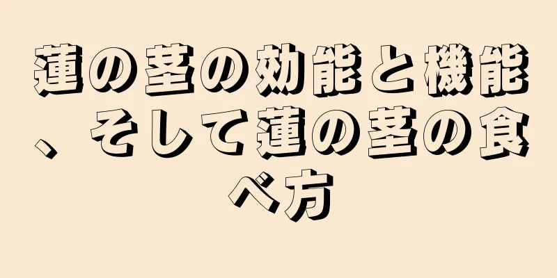 蓮の茎の効能と機能、そして蓮の茎の食べ方