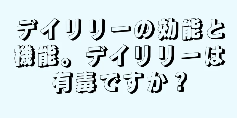 デイリリーの効能と機能。デイリリーは有毒ですか？