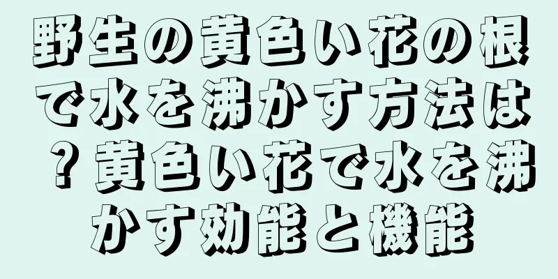野生の黄色い花の根で水を沸かす方法は？黄色い花で水を沸かす効能と機能