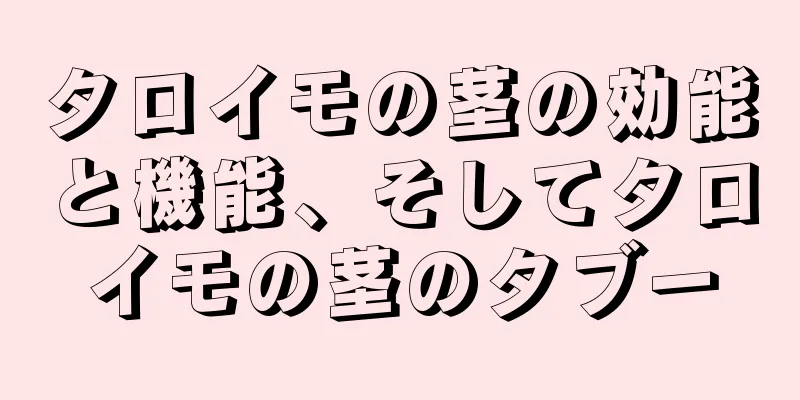 タロイモの茎の効能と機能、そしてタロイモの茎のタブー