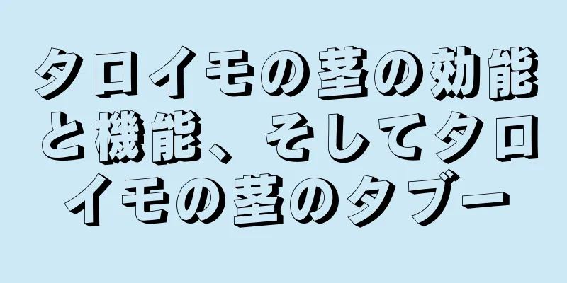 タロイモの茎の効能と機能、そしてタロイモの茎のタブー