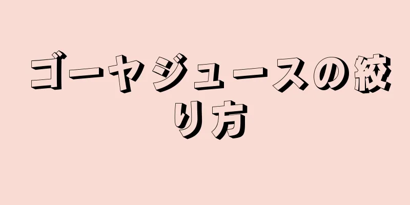 ゴーヤジュースの絞り方