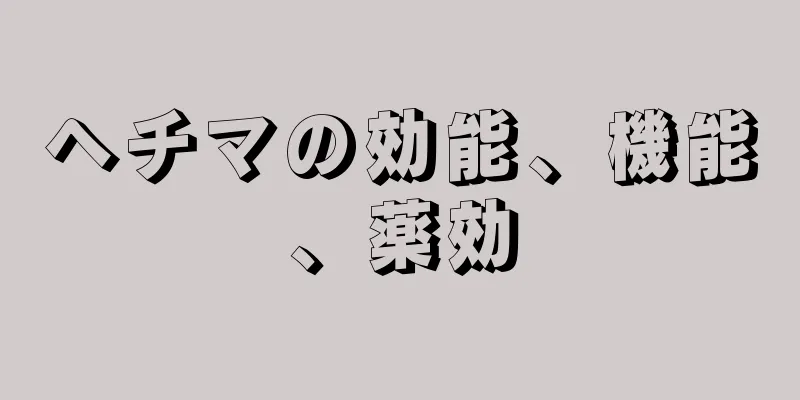 ヘチマの効能、機能、薬効