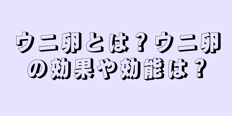 ウニ卵とは？ウニ卵の効果や効能は？